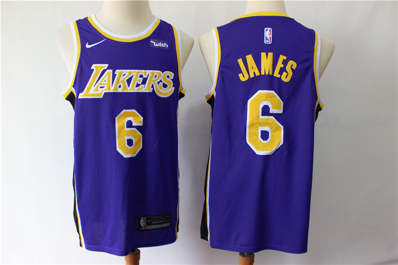 Men Los Angeles Lakers #6 James purple game NBA Nike Jerseys2->los angeles lakers->NBA Jersey